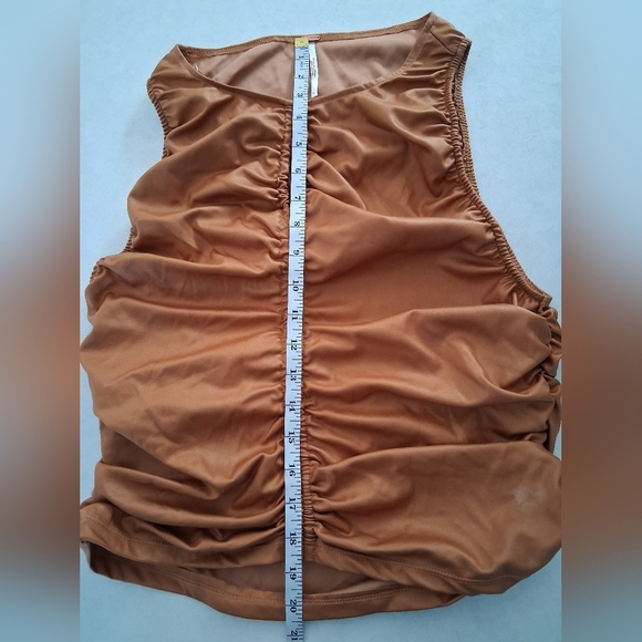 Free People/ Ride Along Cowgirl/ Sleeveless Vegan Leather Top/ Size US L - Picture 10 of 12